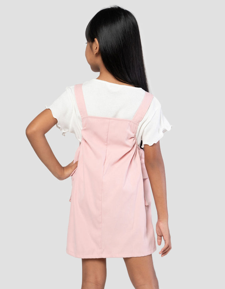 Little M Cargo Pocket Overall Dress Anak Perempuan