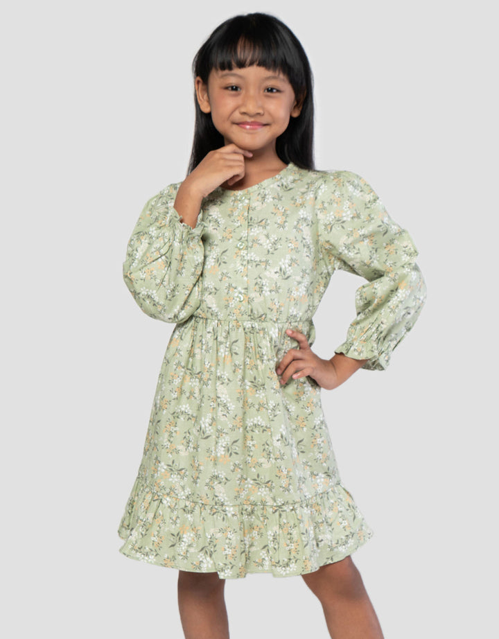 Little M Flower Midi Dress Anak Perempuan