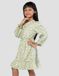 Little M Flower Midi Dress Anak Perempuan