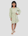 Little M Flower Midi Dress Anak Perempuan