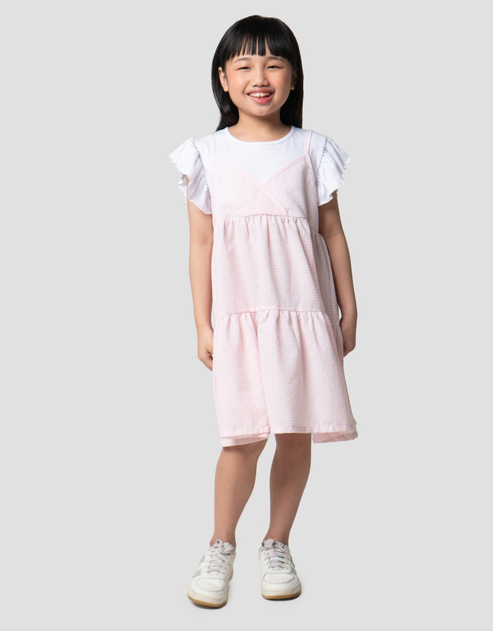 Little M Two In One Aop Flower Midi Dress Anak Perempuan