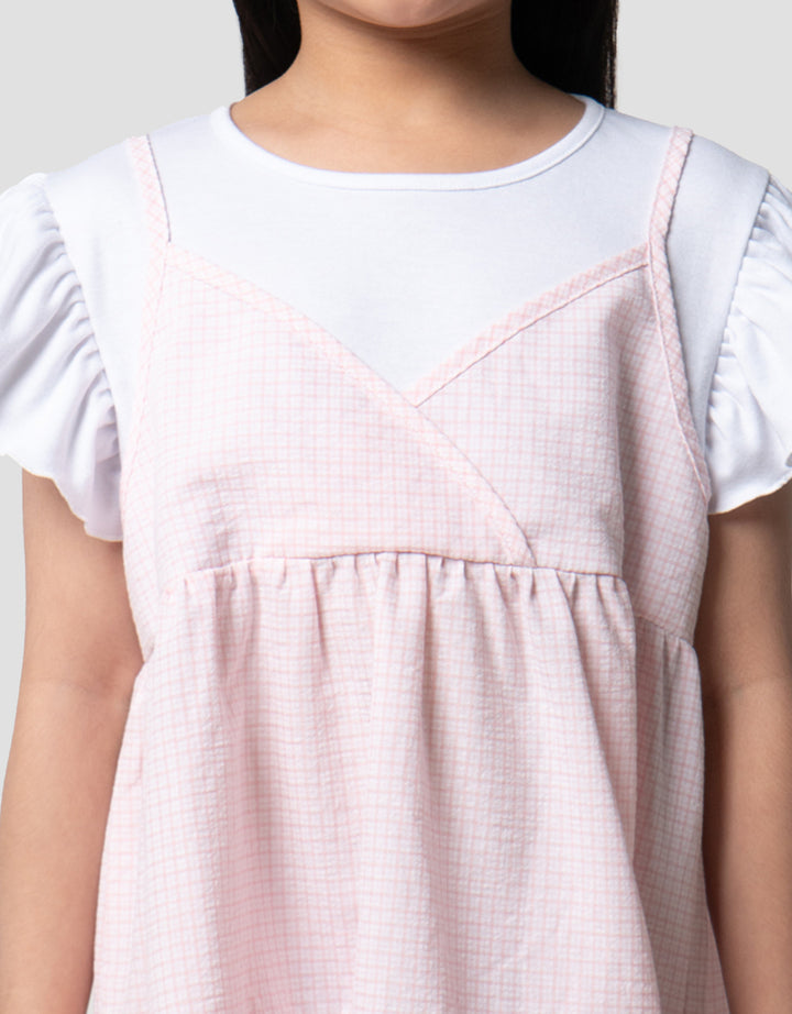 Little M Two In One Aop Flower Midi Dress Anak Perempuan
