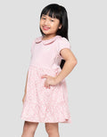 Little M Kombinasi Woven Aop Flower Dress Anak Perempuan
