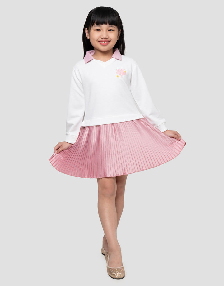 Little M Pleats Champion League Midi Dress Anak Perempuan