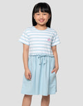 Little M Kombi Stripe Midi Dress Anak Perempuan