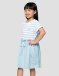 Little M Kombi Stripe Midi Dress Anak Perempuan