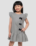 Little M Tekstur Knit Pita Midi Dress Anak Perempuan