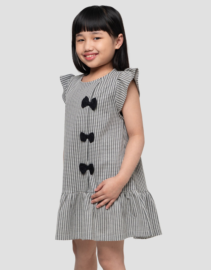 Little M Tekstur Knit Pita Midi Dress Anak Perempuan
