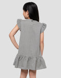 Little M Tekstur Knit Pita Midi Dress Anak Perempuan