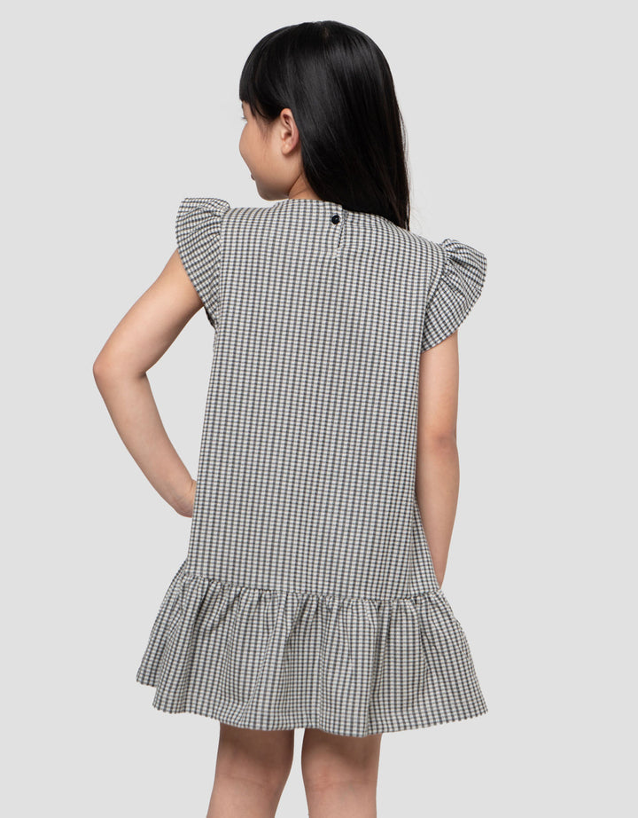 Little M Tekstur Knit Pita Midi Dress Anak Perempuan
