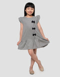 Little M Tekstur Knit Pita Midi Dress Anak Perempuan