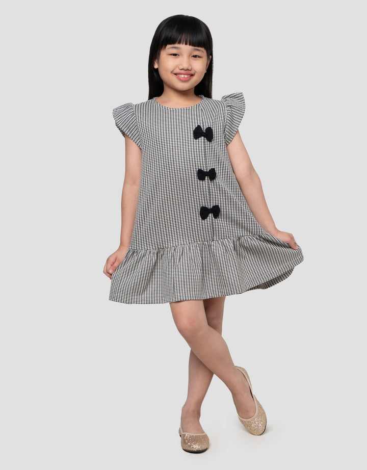 Little M Tekstur Knit Pita Midi Dress Anak Perempuan