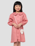 Little M Kerah Woven Tas Dress Anak Perempuan