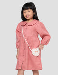 Little M Kerah Woven Tas Dress Anak Perempuan