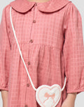 Little M Kerah Woven Tas Dress Anak Perempuan