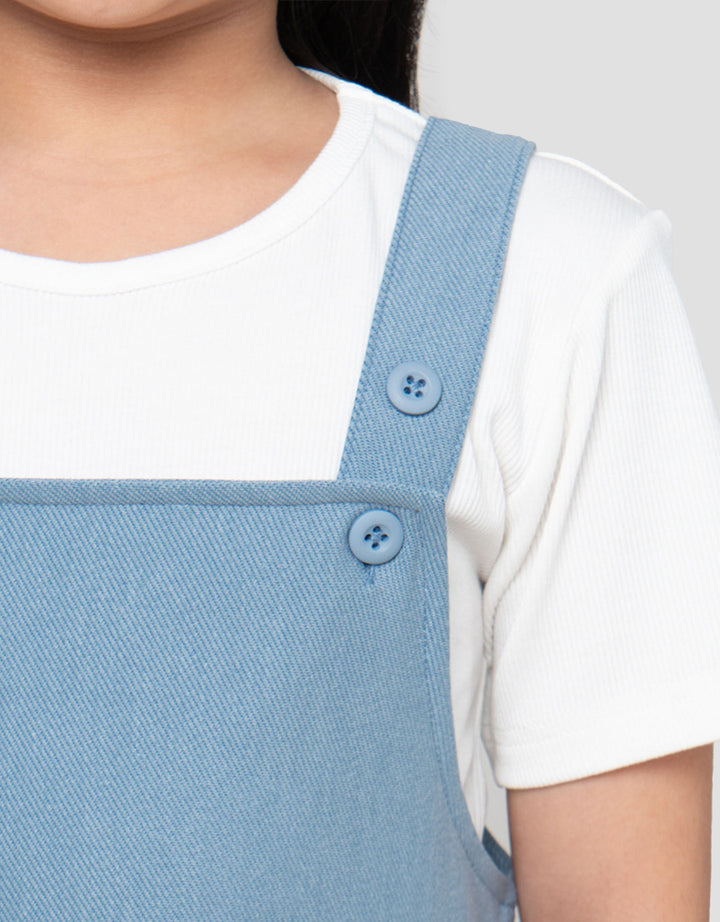 Little M Overall 2 Pcs Dress Anak Perempuan