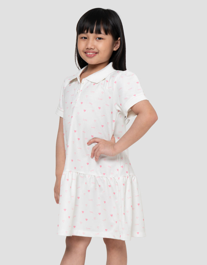 Little M Aop Heart Dress Anak Perempuan