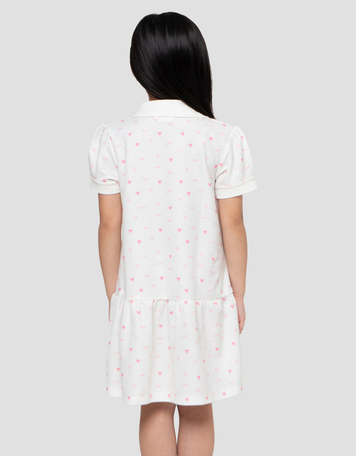 Little M Aop Heart Dress Anak Perempuan