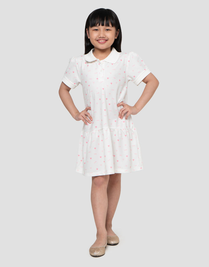 Little M Aop Heart Dress Anak Perempuan