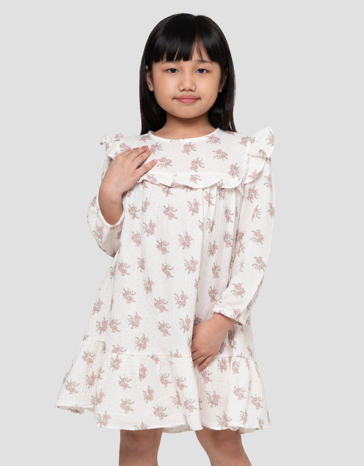 Little M Flower Muslin Dress Anak Perempuan