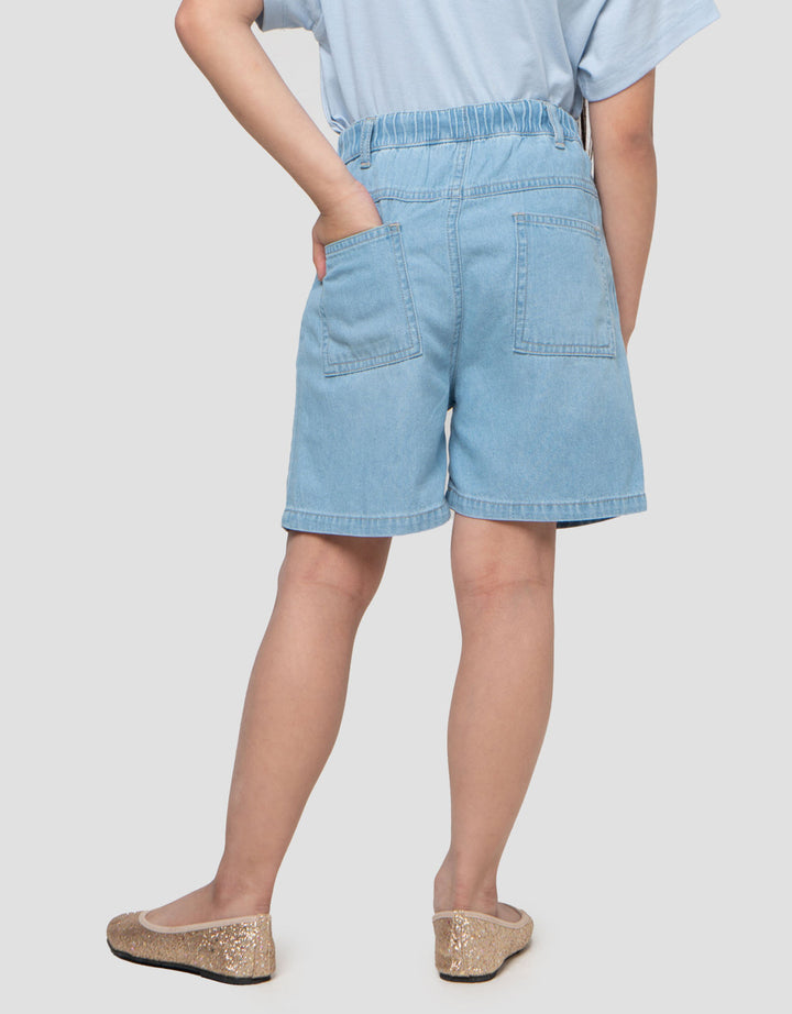 Little M With Pocket Celana Pendek Denim Anak Perempuan