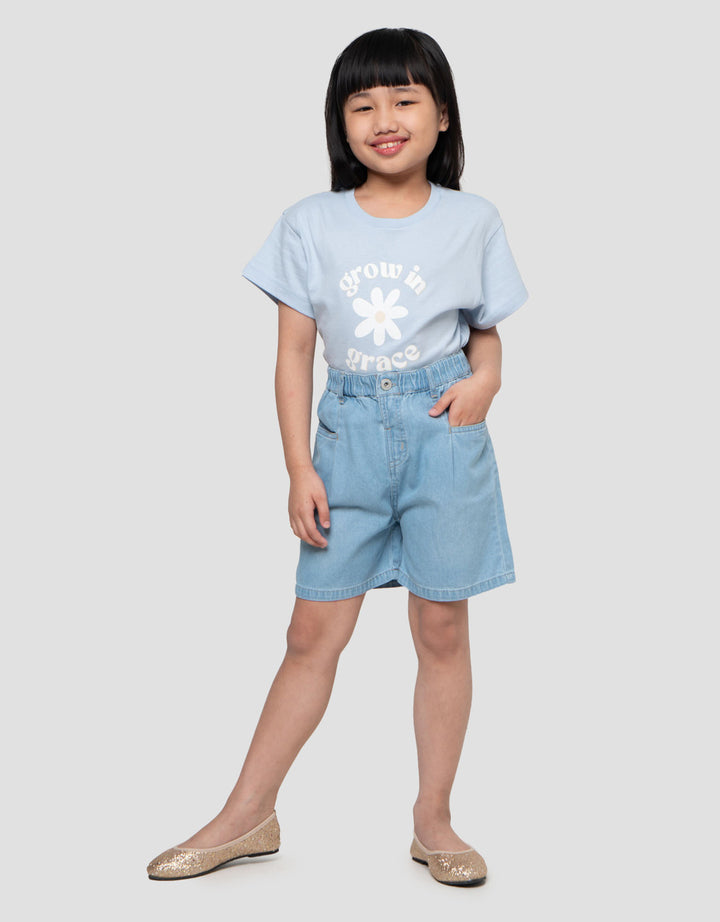 Little M With Pocket Celana Pendek Denim Anak Perempuan