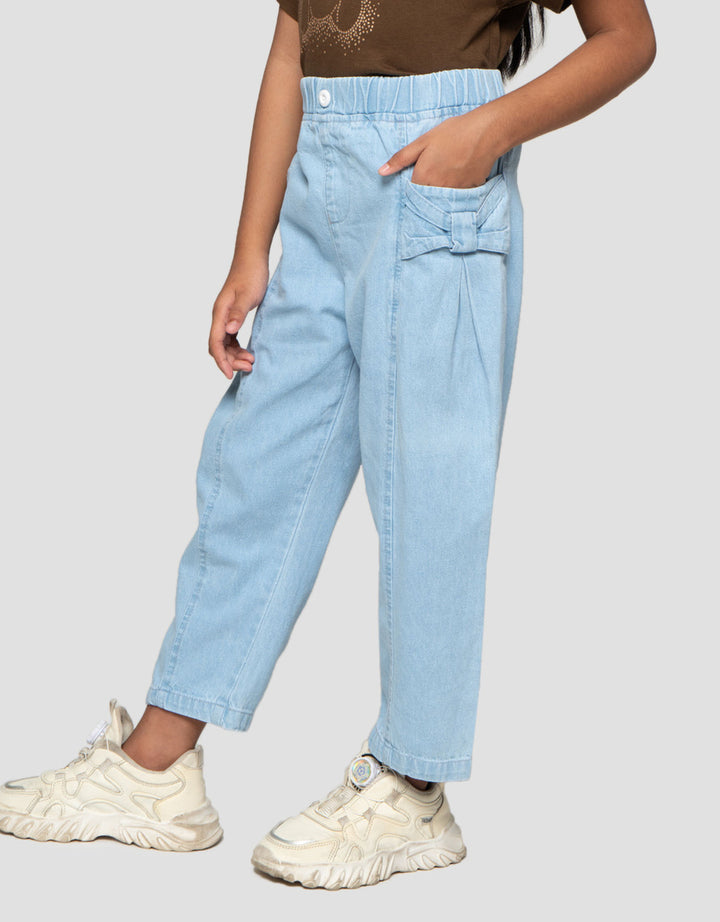 Little M Baggy Pita Pocket Celana Denim Anak Perempuan