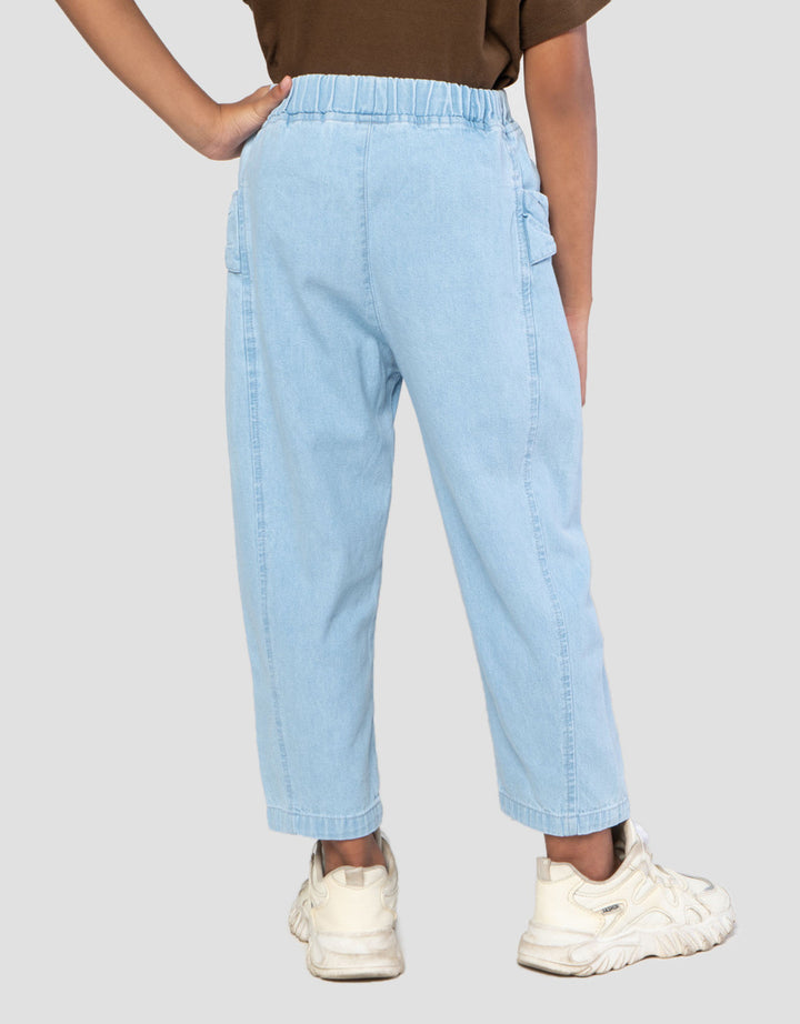 Little M Baggy Pita Pocket Celana Denim Anak Perempuan