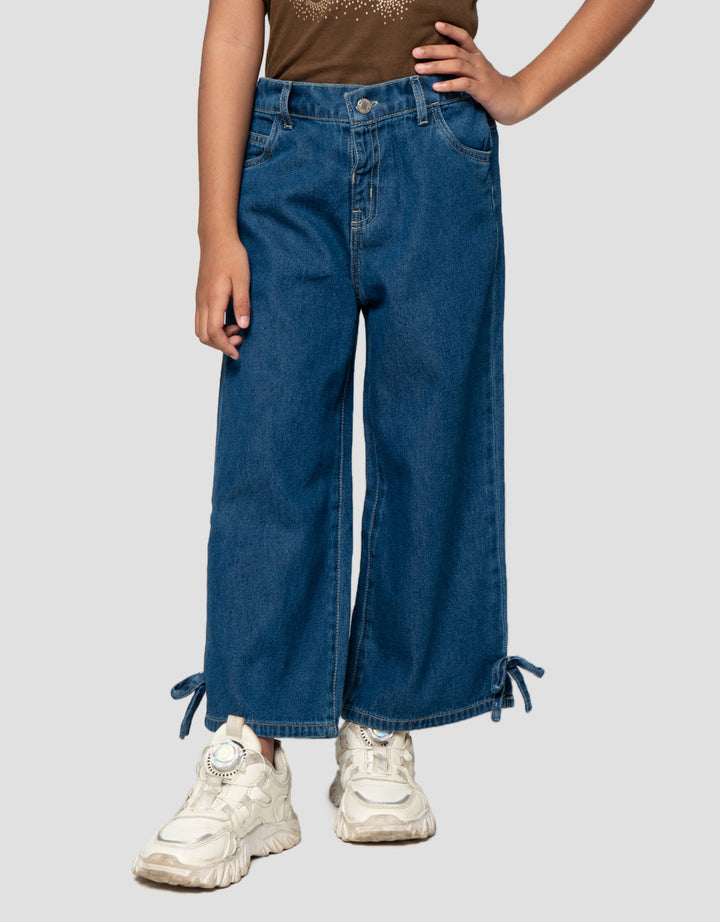 Little M 7/8 Slit Celana Denim Anak Perempuan