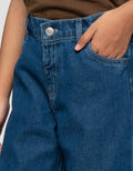 Little M 7/8 Slit Celana Denim Anak Perempuan