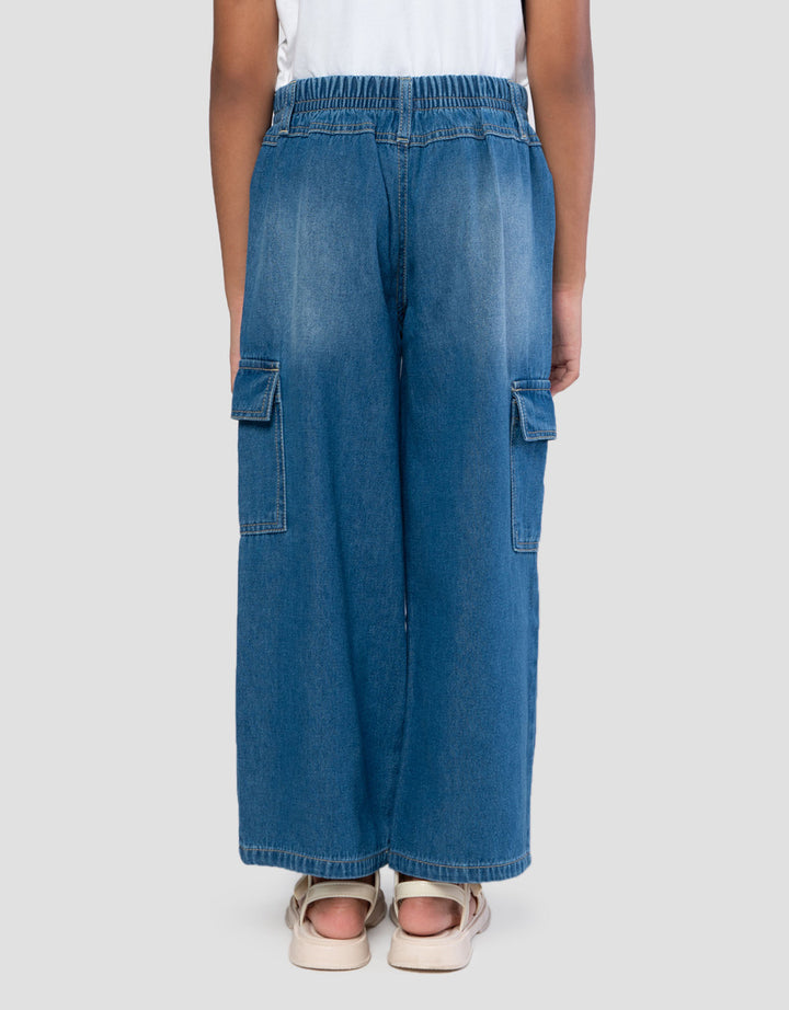 Little M Cargo Celana Denim Anak Perempuan