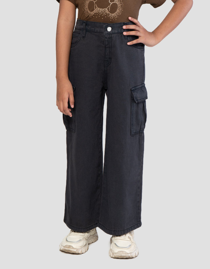 Little M Cargo Celana Denim Anak Perempuan