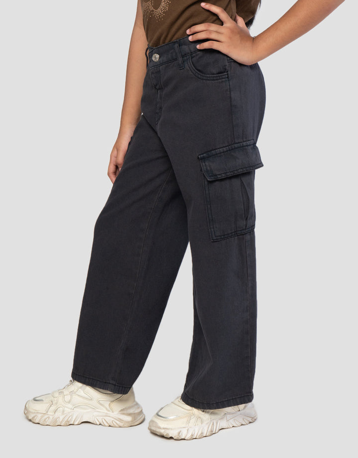 Little M Cargo Celana Denim Anak Perempuan