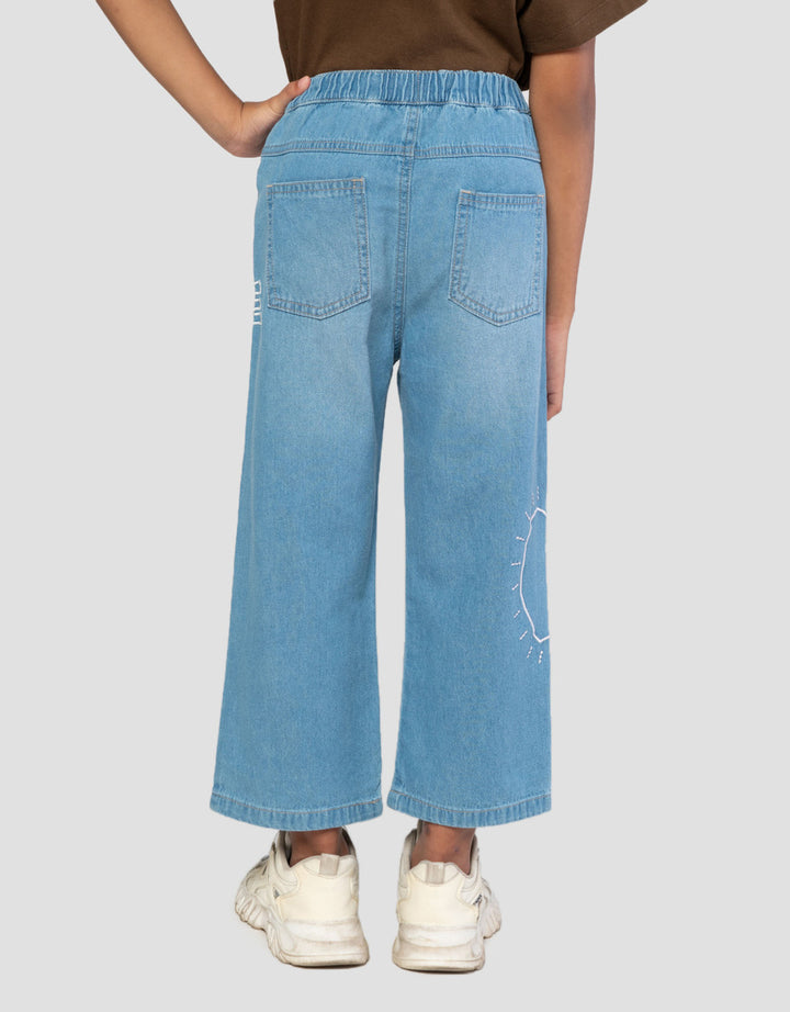Little M Bordir Love Celana Denim Anak Perempuan