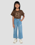 Little M Bordir Love Celana Denim Anak Perempuan