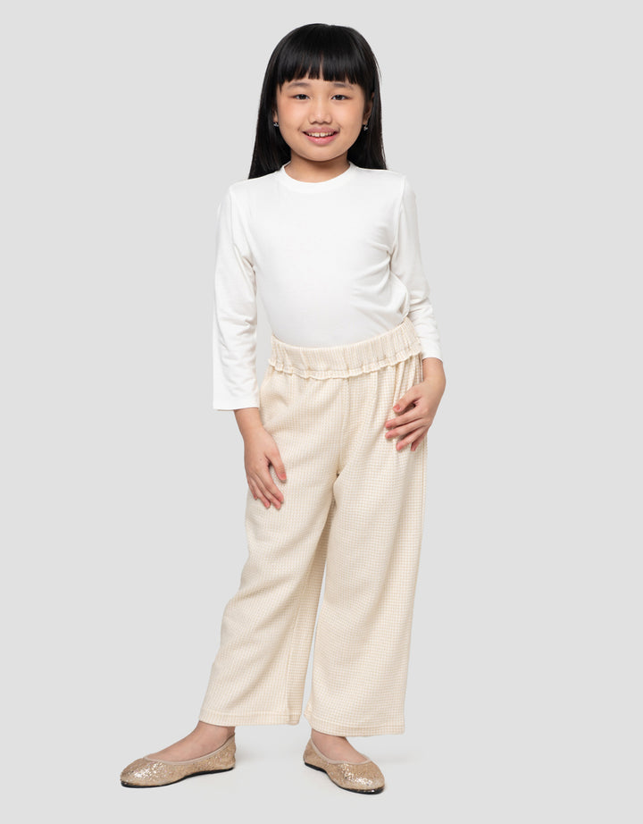 Little M Knit Waffle Lurex Celana Panjang Anak Perempuan