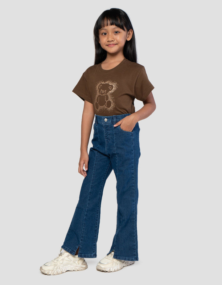 Little M Fit Slit Celana Denim Anak Perempuan
