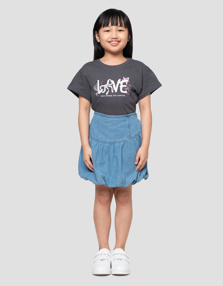 Little M Baloon Rok Celana Denim Anak Perempuan