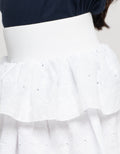 Little M Tier Woven Embro Rok Anak Perempuan