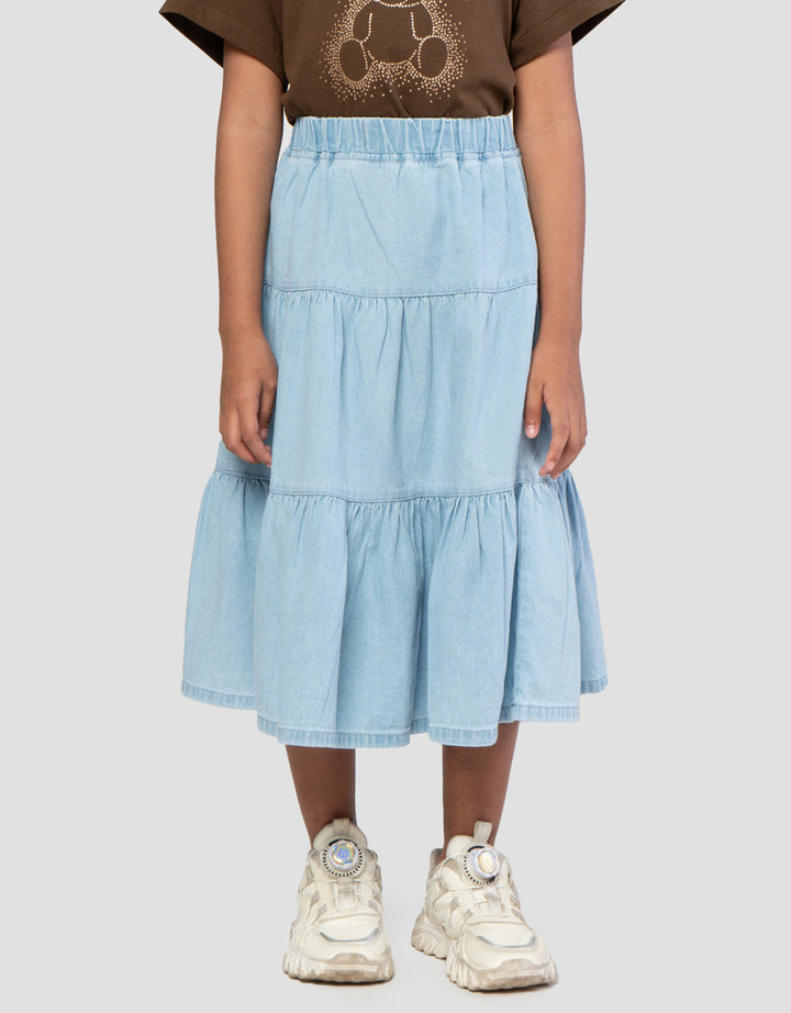 Little M Maxi Tier Rok Panjang Anak Perempuan