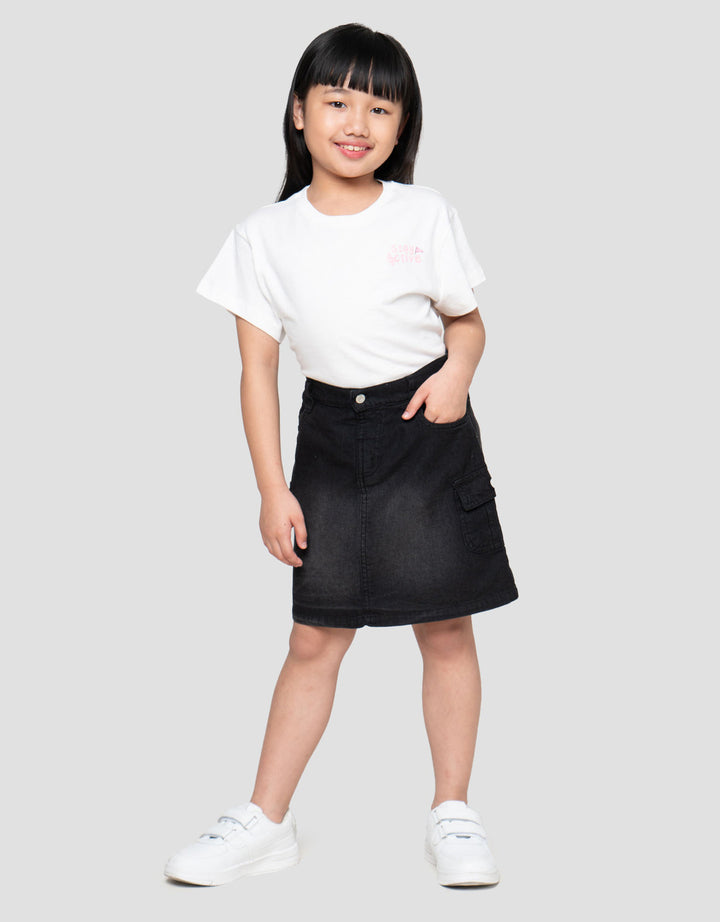 Little M Cargo Rok Denim Anak Perempuan