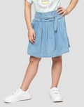 Little M Lipit Rok Celana Denim Anak Perempuan