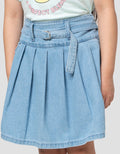Little M Lipit Rok Celana Denim Anak Perempuan