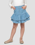 Little M Tier Rok Celana Denim Anak Perempuan
