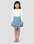 Little M Tier Rok Celana Denim Anak Perempuan