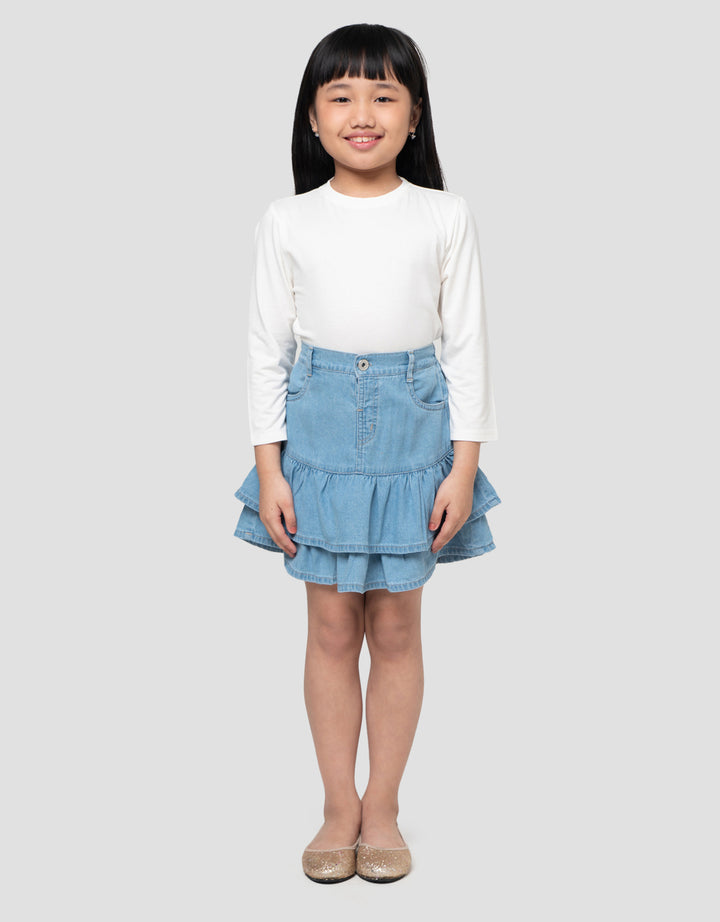 Little M Tier Rok Celana Denim Anak Perempuan