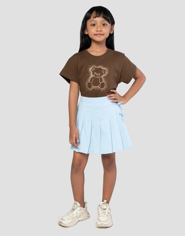 Little M Lipit Knit Skort Anak Perempuan