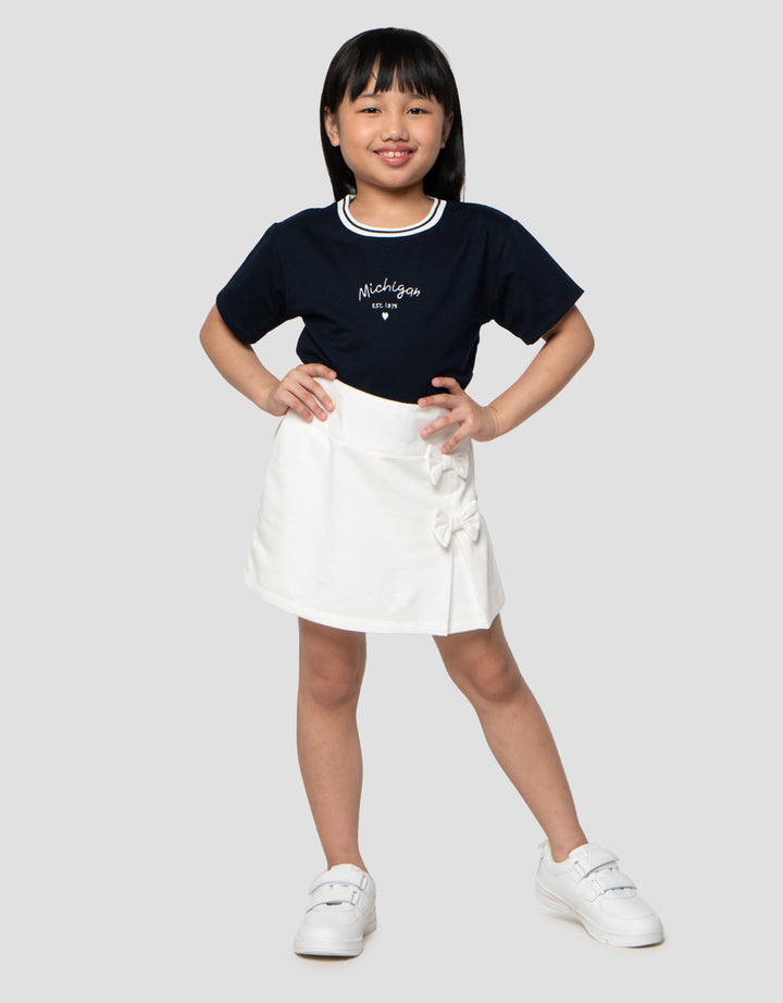 Little M Lipit Knit 2 Rok Celana Anak Perempuan