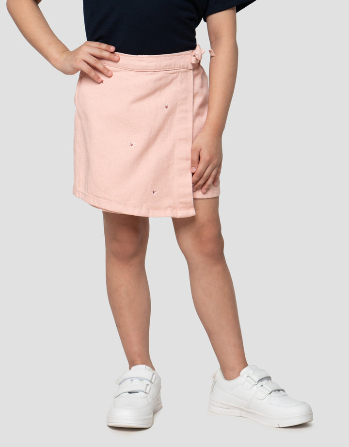 Little M Bordir Bunga Rok Celana Anak Perempuan