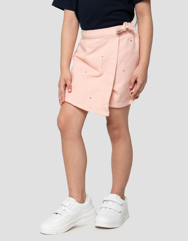 Little M Bordir Bunga Rok Celana Anak Perempuan